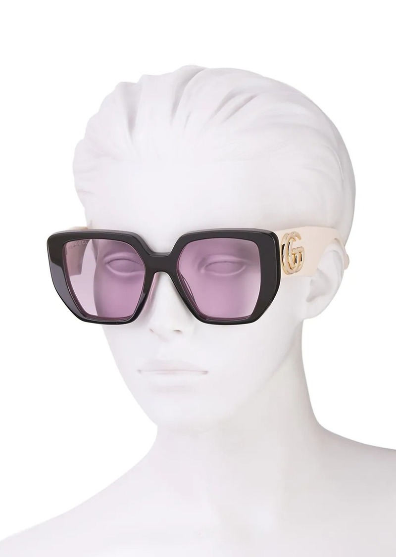 gucci generation 54mm oversized rectangular sunglasses