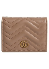 Gucci GG 2.0 Matelasse Leather Card Case in Porcelain Rose at Nordstrom