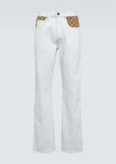 Gucci GG canvas-trimmed jeans