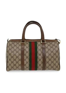 Gucci Gg Canvas Web Sherry Line Hand Bag Beige Red Green 012.3842.58 Auth Ki3250