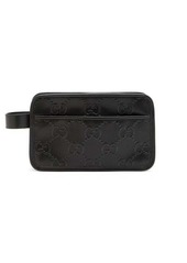 Gucci GG-embossed leather washbag