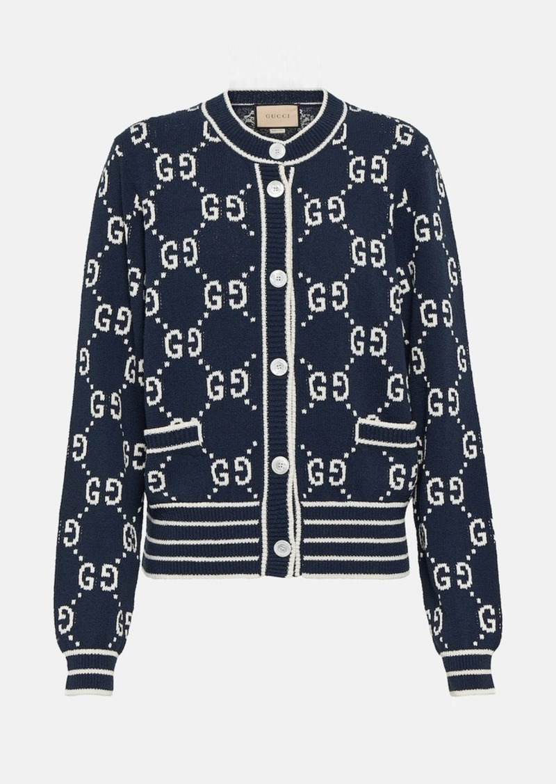 Gucci GG jacquard cotton-blend cardigan