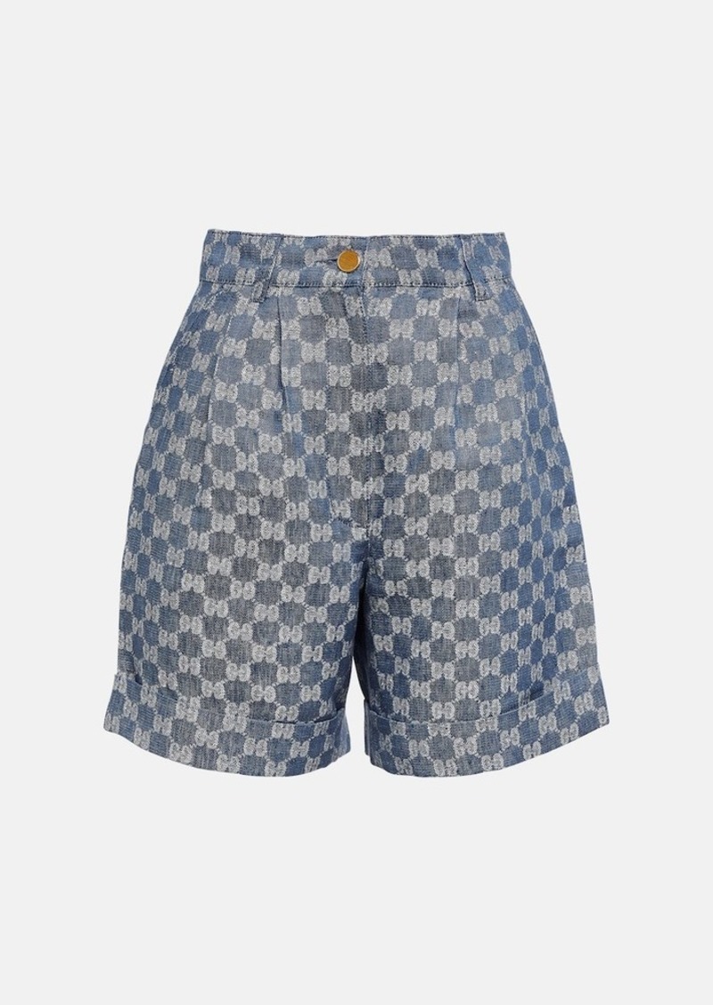 Gucci GG jacquard linen shorts