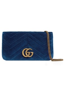 Gucci GG Marmont 2.0 Matelassé Velvet Shoulder Bag