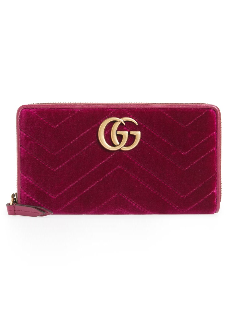 Gucci Gucci GG Marmont 2.0 Matelassé Velvet Wallet | Handbags