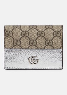 Gucci GG Marmont leather and canvas card case
