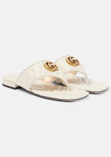 Gucci Double G leather thong sandals