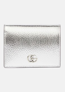 Gucci GG Marmont metallic leather wallet