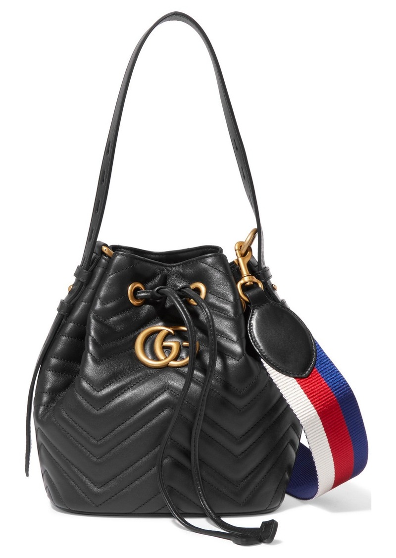  Gucci  Gg Marmont  Quilted Leather Bucket  Bag  Handbags