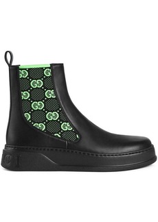 GUCCI GG motif leather ankle boots