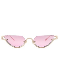 Gucci GG Narrow Upside Down Cat Eye Sunglasses