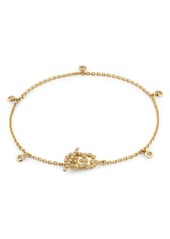Gucci GG Running Diamond Logo Toggle Bracelet in Yellow Gold at Nordstrom