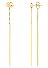 Gucci GG Running Drop Earrings in Yellow Gold at Nordstrom
