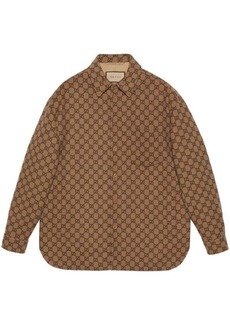 GUCCI GG Supreme flannel shirt jacket