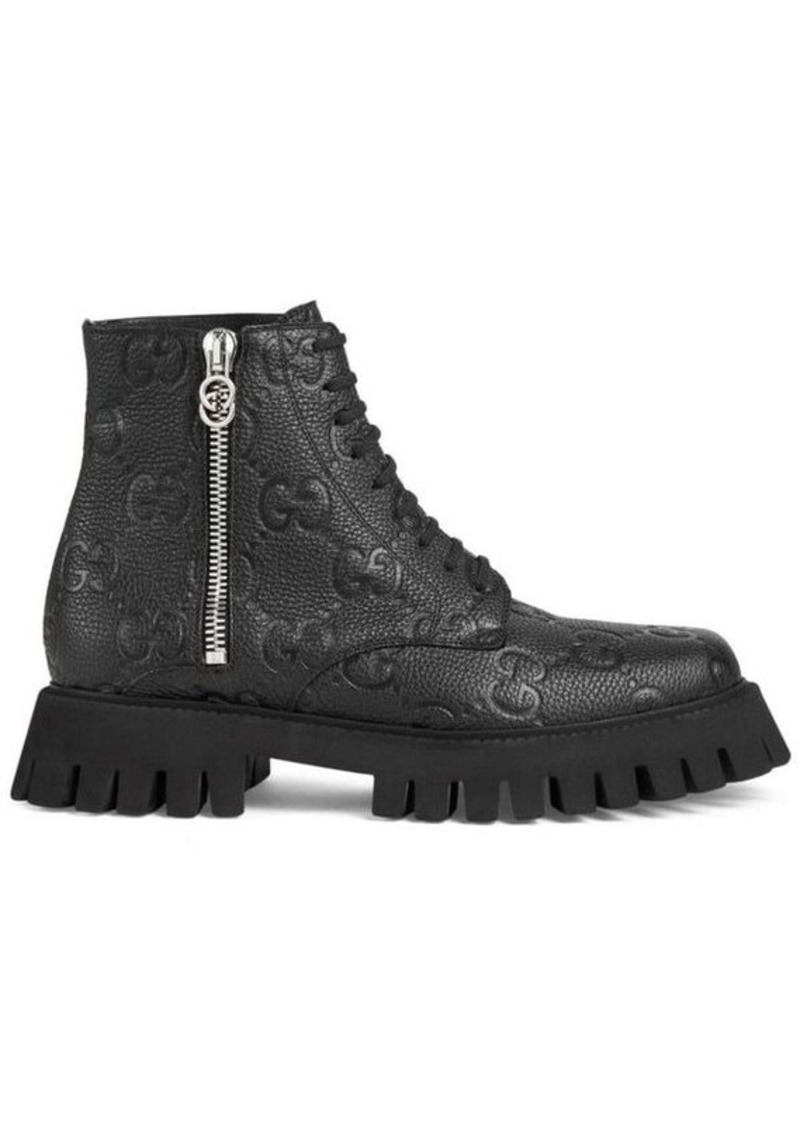 GUCCI GG Supreme leather boots