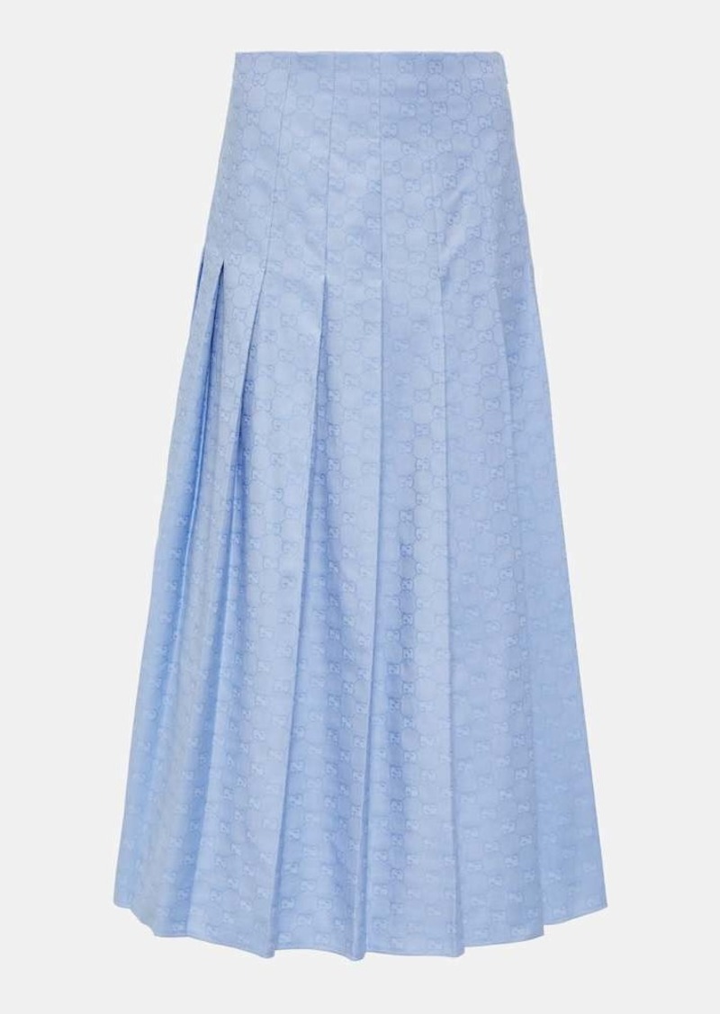 Gucci GG Supreme Oxford cotton midi skirt