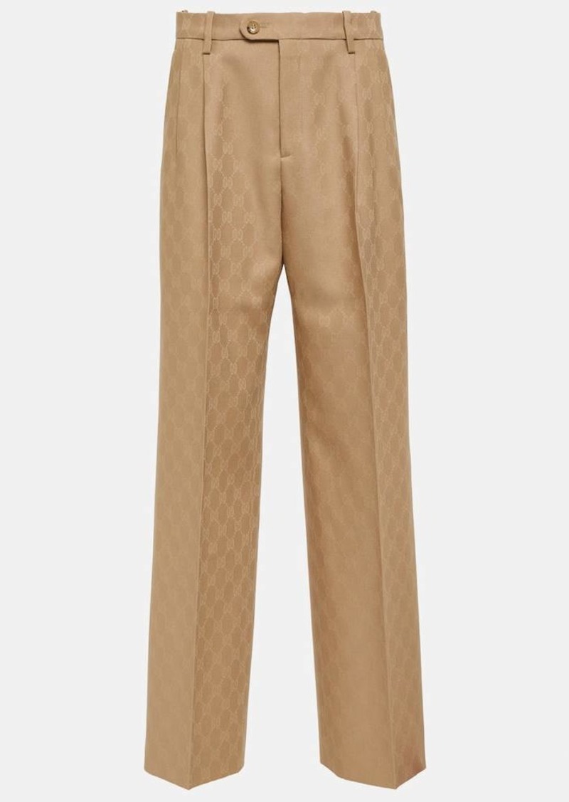 Gucci GG wool jacquard straight pants