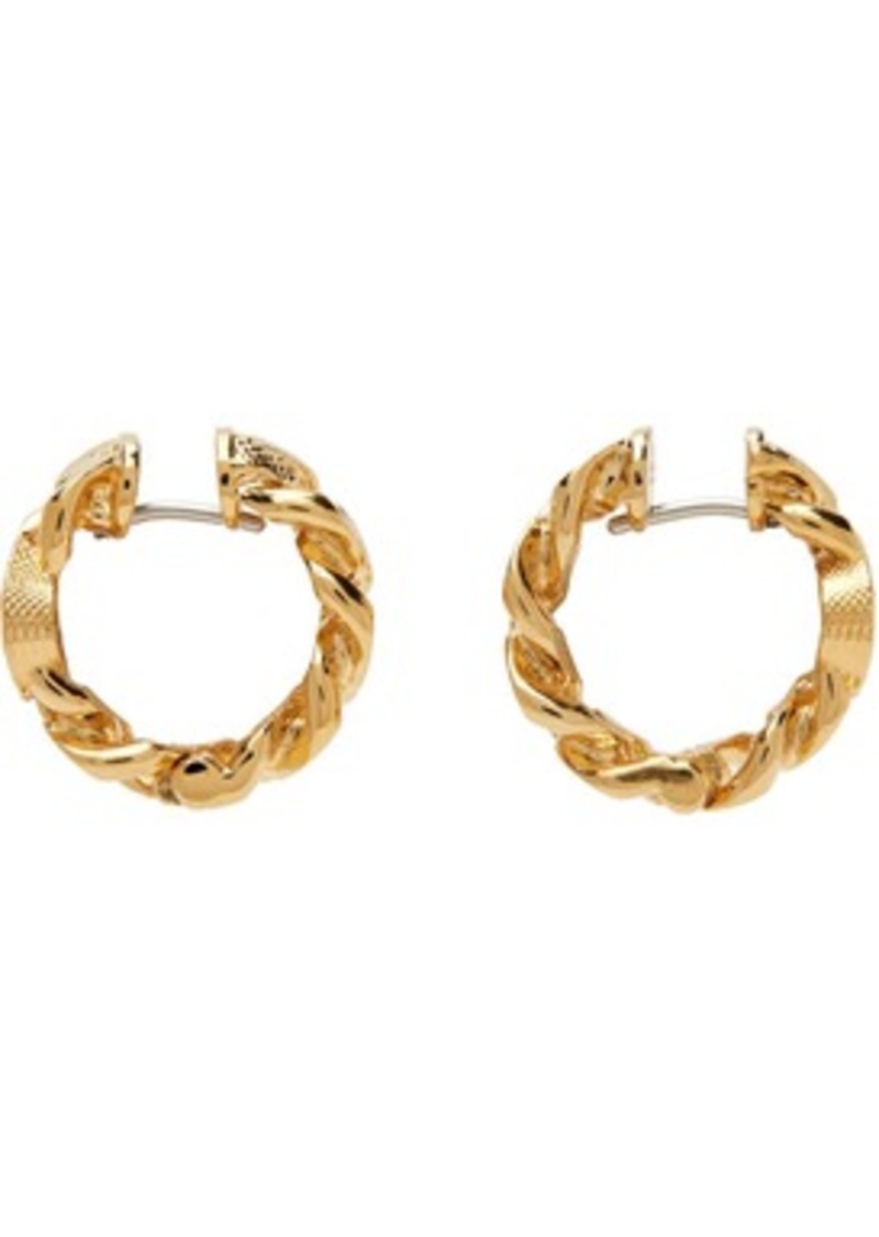 Gucci Gold Interlocking G Hoop Earrings
