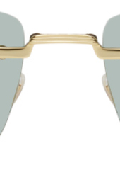 Gucci Gold Rectangular Sunglasses