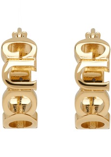 Gucci Gold Script Earrings