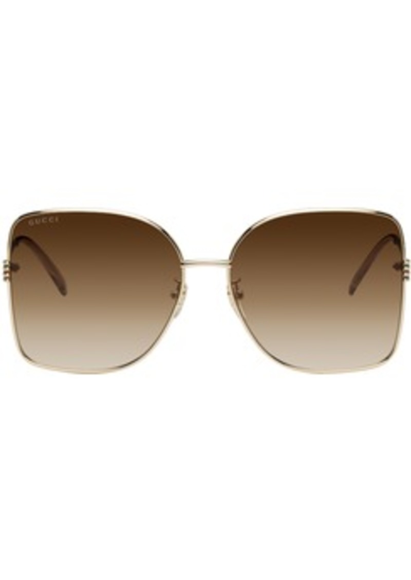 Gucci Gold Square Sunglasses