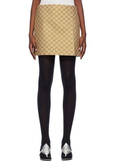 Gucci Gold Two-Pocket Miniskirt