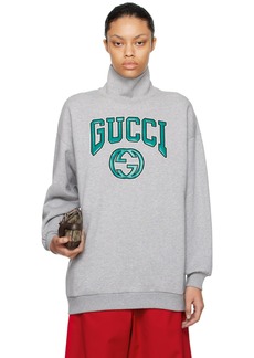Gucci Gray Appliqué Sweatshirt
