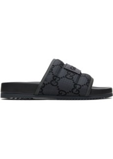 Gucci Gray GG Slide Sandals