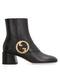 GUCCI GUCCI BLONDIE LEATHER ANKLE BOOTS