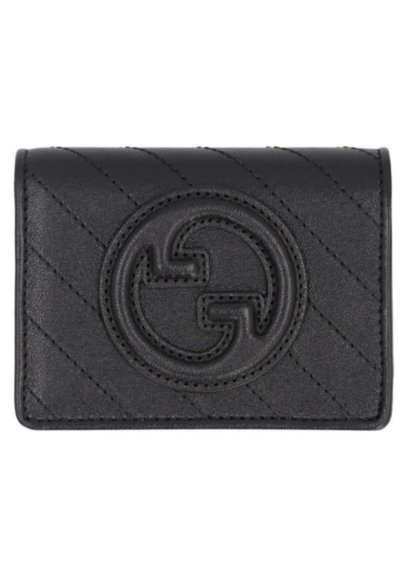 GUCCI GUCCI BLONDIE LEATHER CARD HOLDER