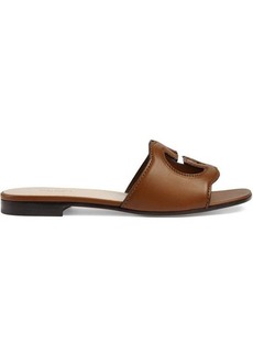 GUCCI Gucci Cut leather flat sandals