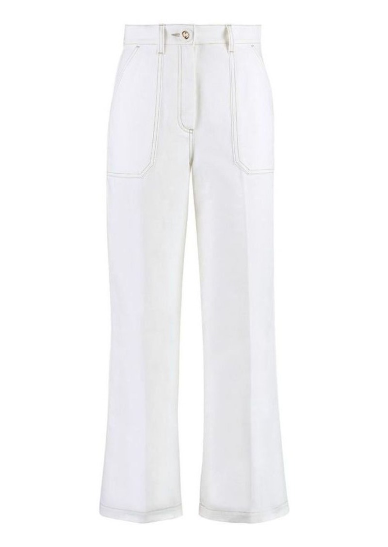 GUCCI HIGH-RISE COTTON TROUSERS