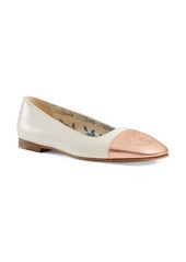 Gucci Hills Logo Ballet Flat in Salmone/Mystic White at Nordstrom