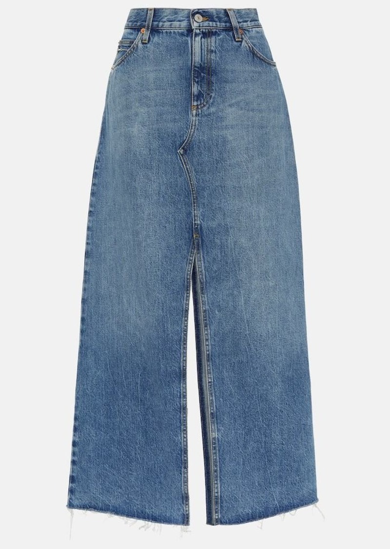 Gucci Horsebit denim maxi skirt