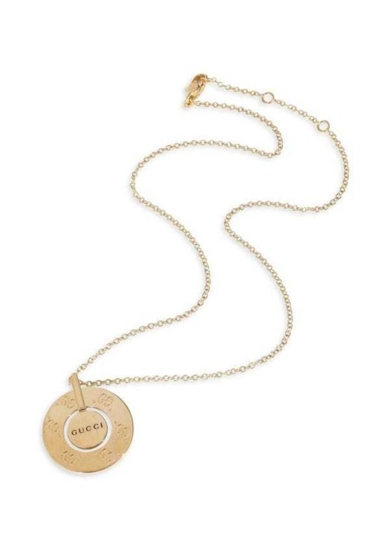 Gucci Icon Rotating Disc Circle Pendant In 18K Yellow Gold
