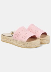 Gucci Interlocking G espadrille slides