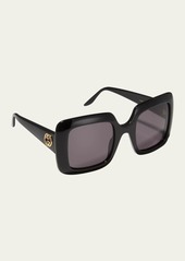 Gucci Interlocking G Oversized Square Acetate Sunglasses