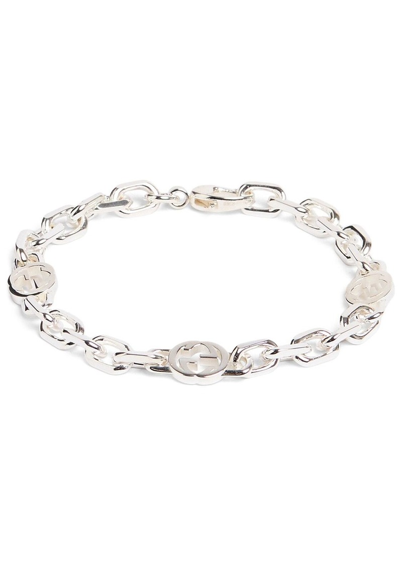 Gucci Interlocking Silver Chain Bracelet