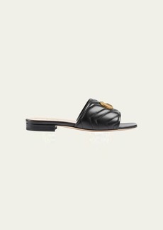 Gucci Jolie Quilted Medallion Slide Sandals