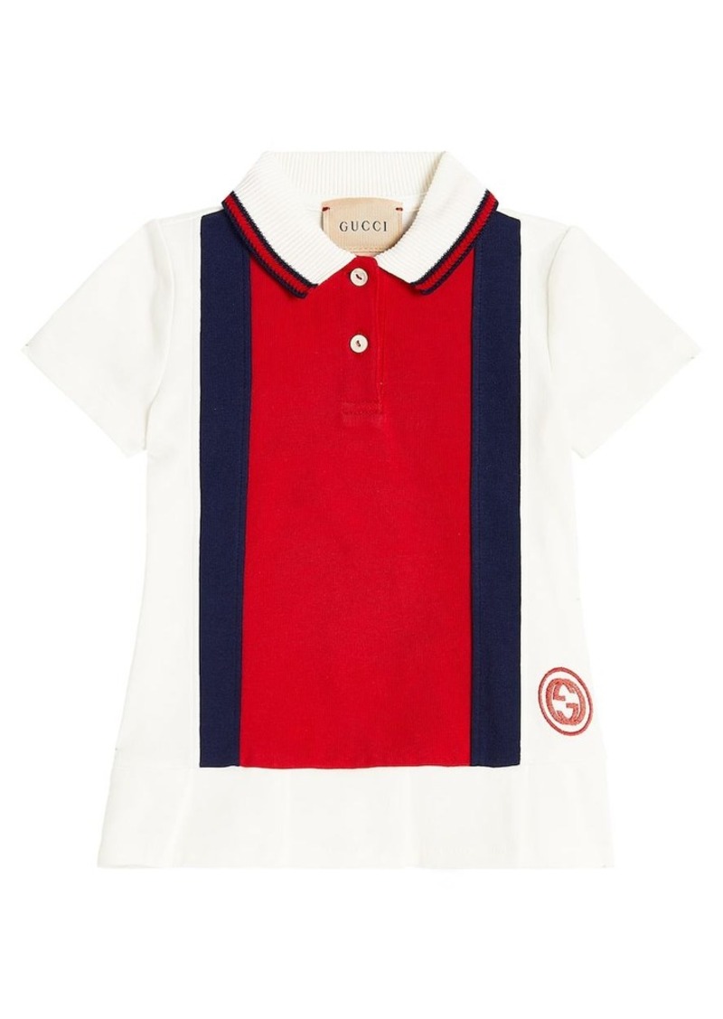 Gucci Kids Baby Web cotton piqué dress