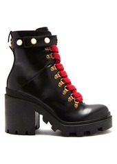 Gucci Lace-up leather ankle boots