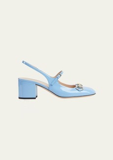 Gucci Lady Patent Bit Slingback Pumps