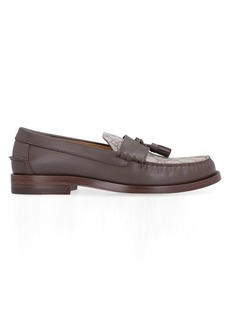GUCCI LEATHER LOAFERS WITH DECORATIVE TASSELS