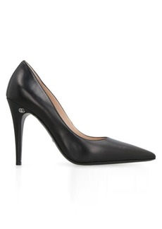 GUCCI LEATHER POINTY-TOE PUMPS
