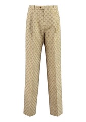 GUCCI LINEN AND COTTON TROUSERS