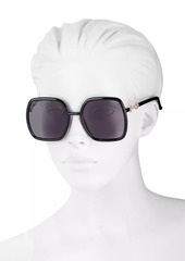 Gucci Logo 55MM Oversized Geometric Sunglasses