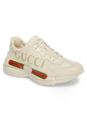 Gucci Logo Leather Sneaker in White Print at Nordstrom