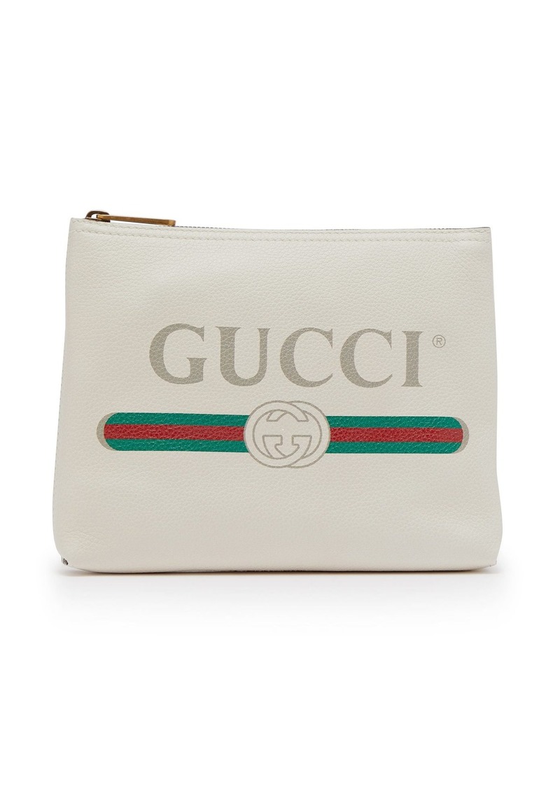 Gucci Gucci Logo-print small leather pouch | Bags