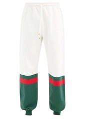 Gucci Logo-stripe loopback cotton-jersey track pants