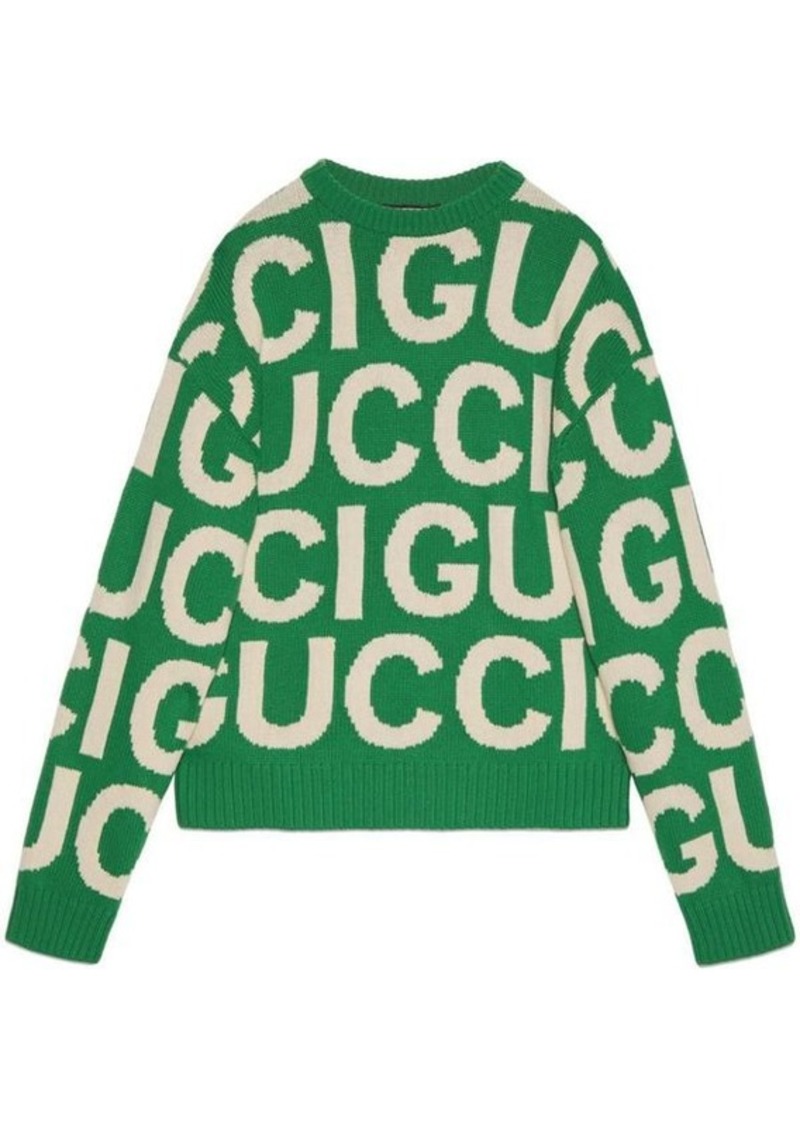GUCCI Logo wool crewneck sweater